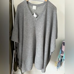 Halogen cashmeres sweater poncho